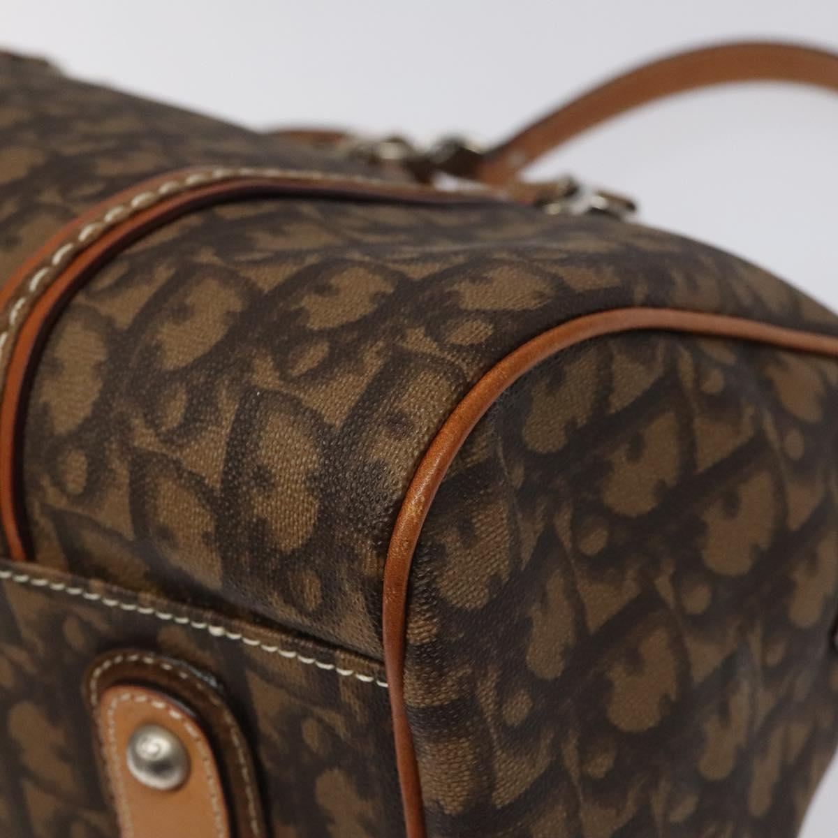 DIOR Romantic Trotter Canvas Hand Bag Brown - 15