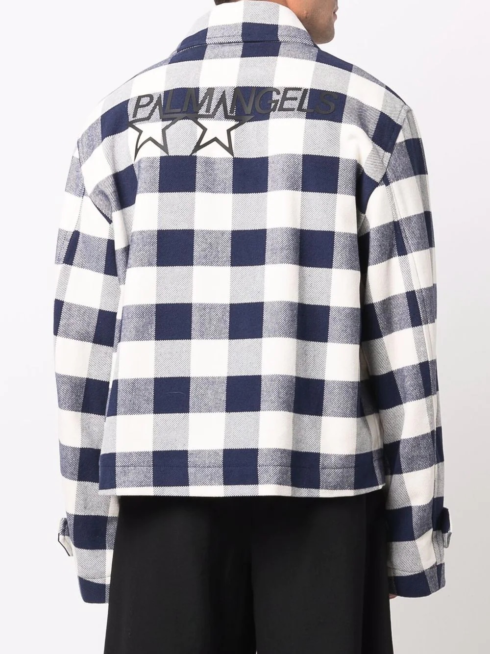 check logo shirt jacket - 4