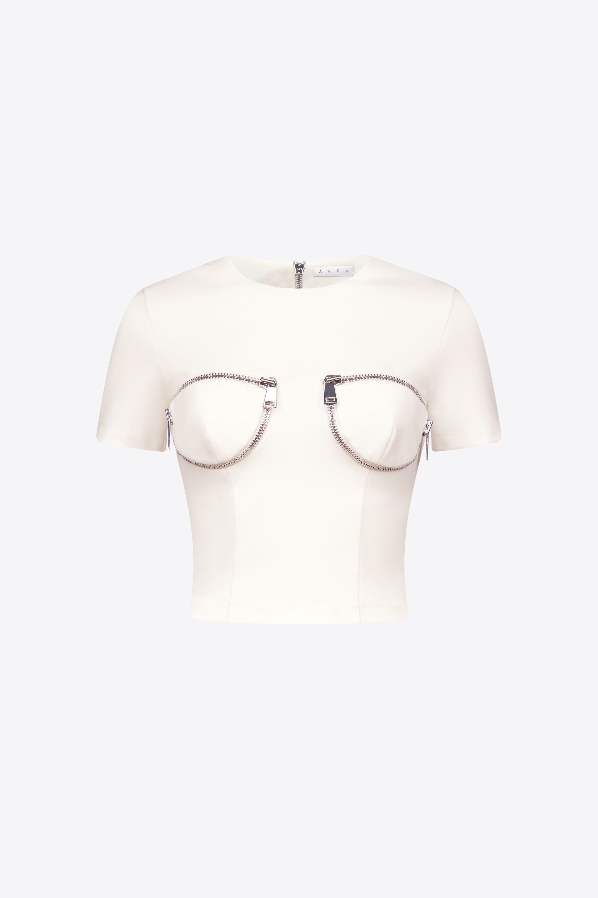 ZIPPER BUSTIER CUP T-SHIRT - 1