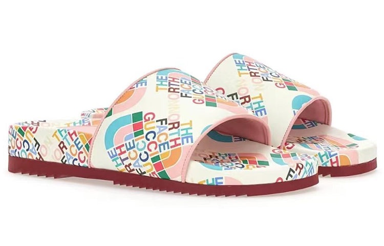 (WMNS) Gucci x The North Face Leather Sandal 'White Multicolor' 685636-CPDH0-5880 - 2