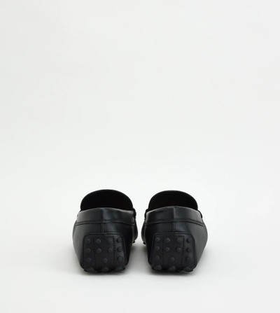 Tod's GOMMINO SINGLE T DRIVING SHOES IN LEATHER - BLACK outlook