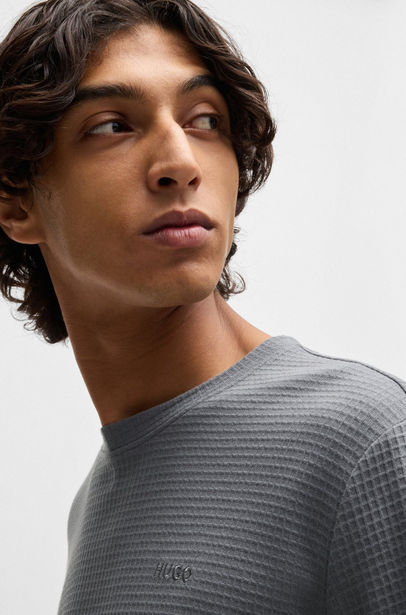 COTTON PAJAMA TOP WITH EMBROIDERED LOGO 5