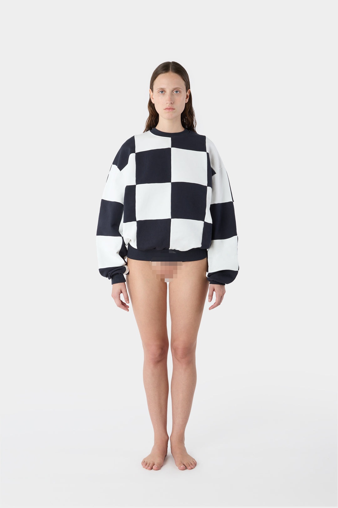 CREWNECK DAMA SWEATSHIRT / dark navy & white - 4