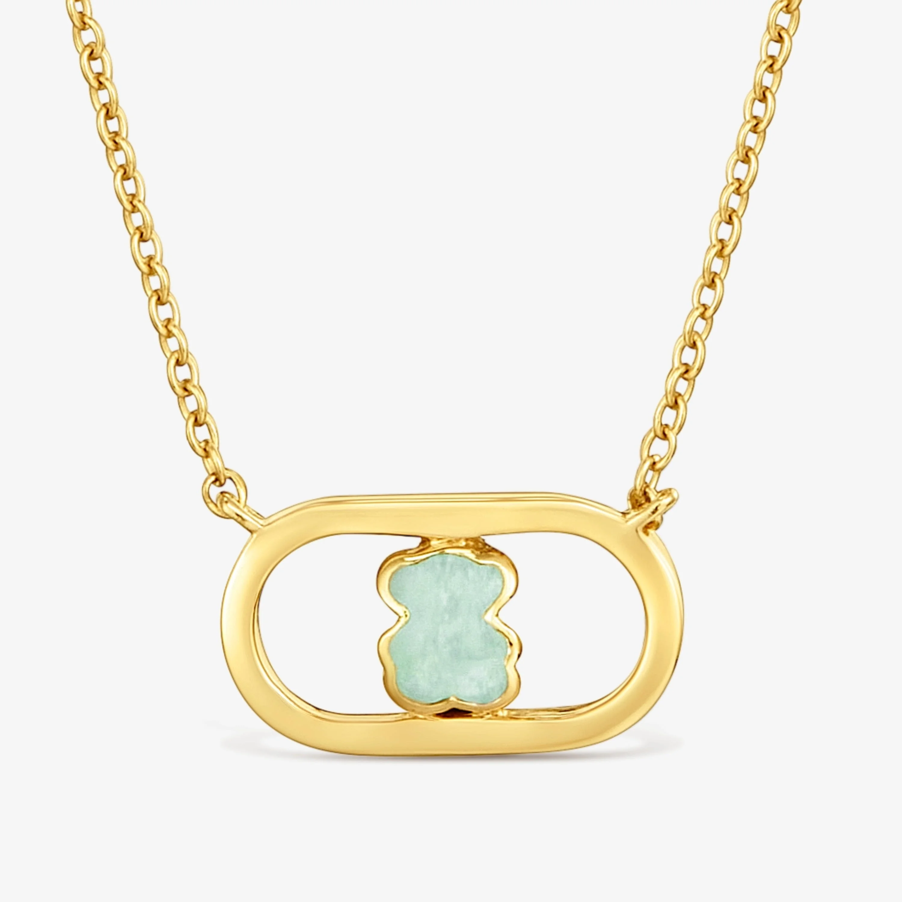 Necklace with 18K gold vermeil and amazonite TOUS Camille - 1
