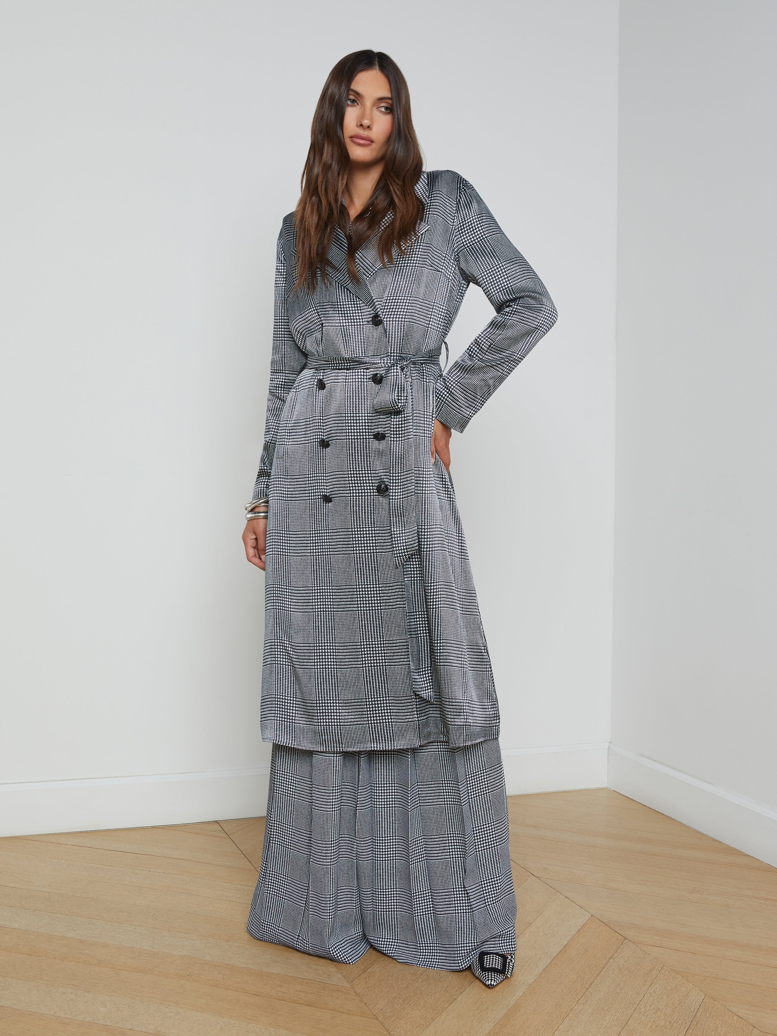 Moda Satin Trench Coat - 3