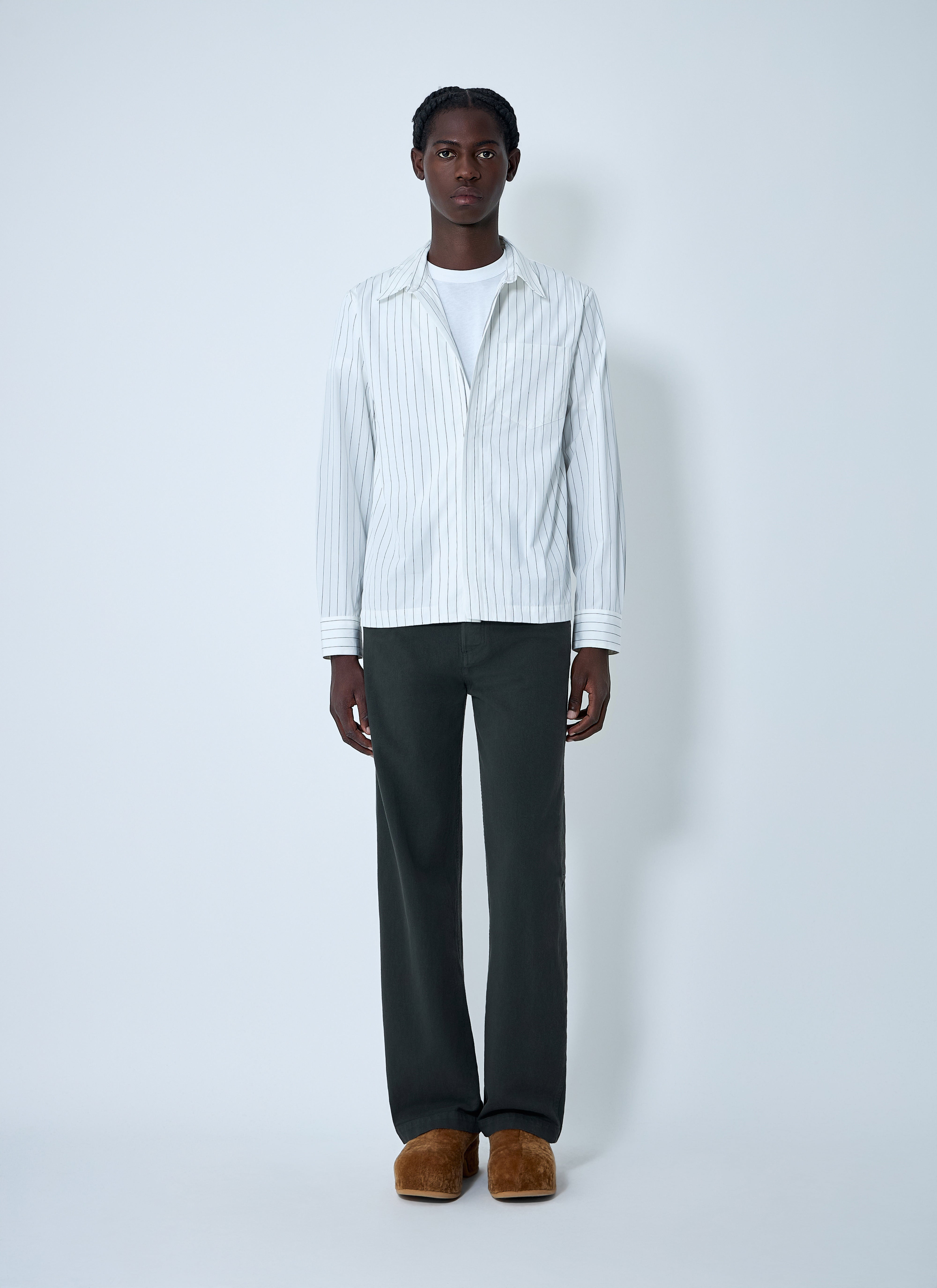 Dries Van Noten Men Stripe Button-Down Shirt - 2