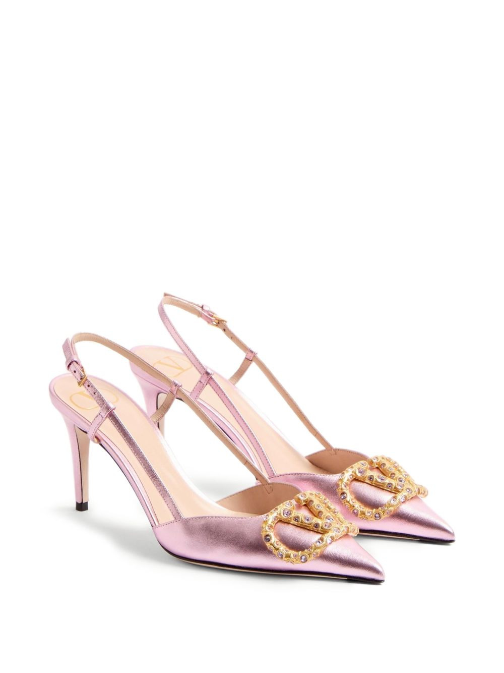 80mm VLogo Signature slingback pumps - 2