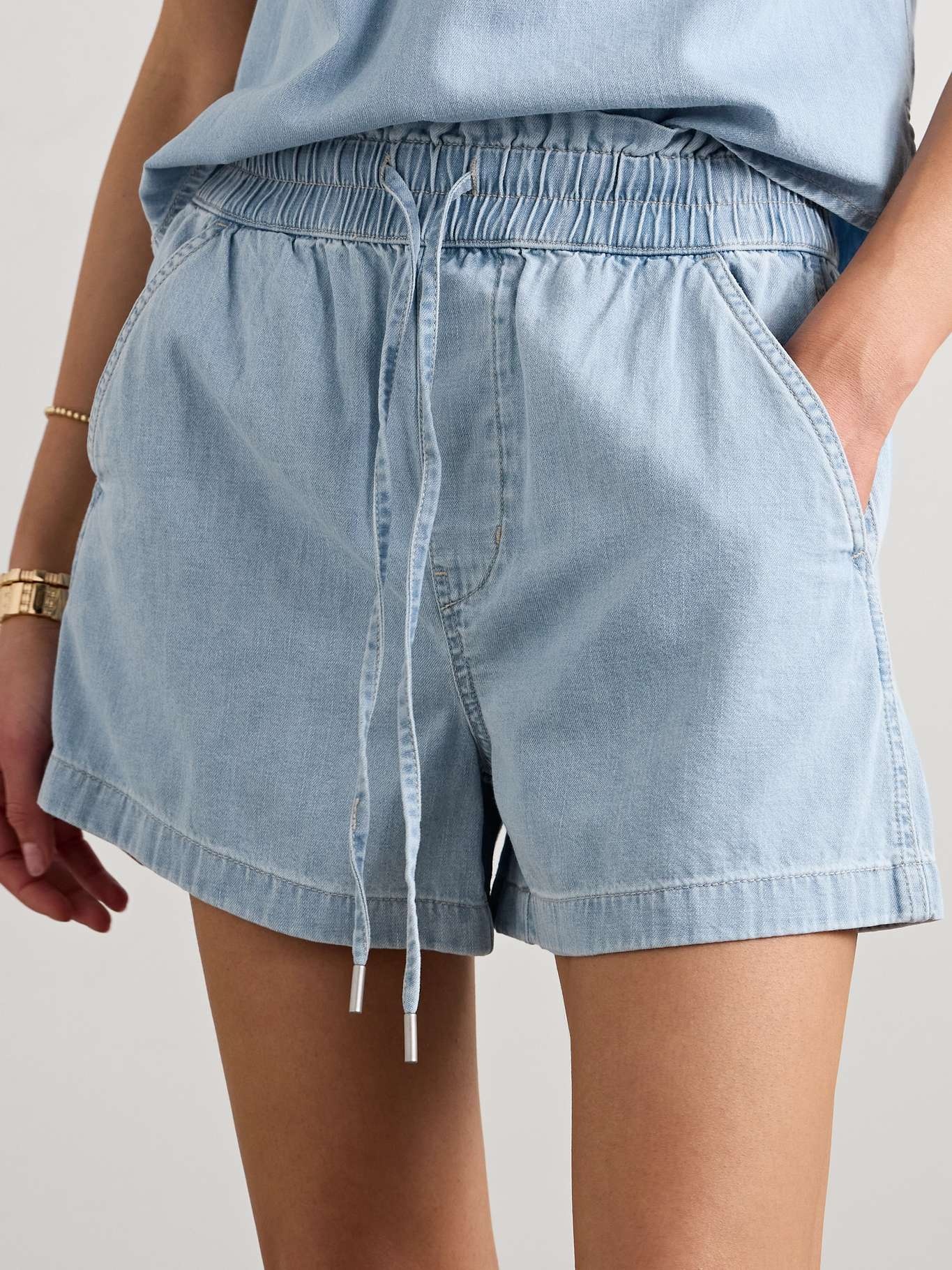 Tijana cotton-chambray shorts - 3