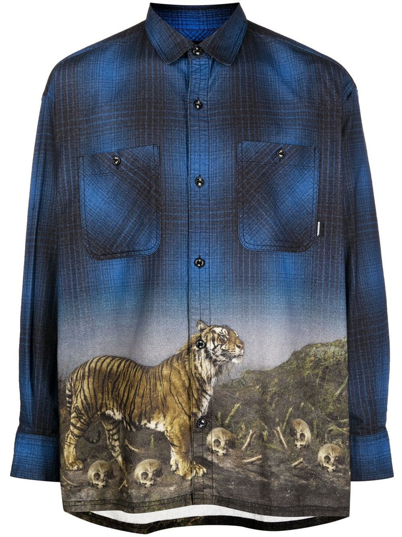 tiger-print visual-effect shirt 1