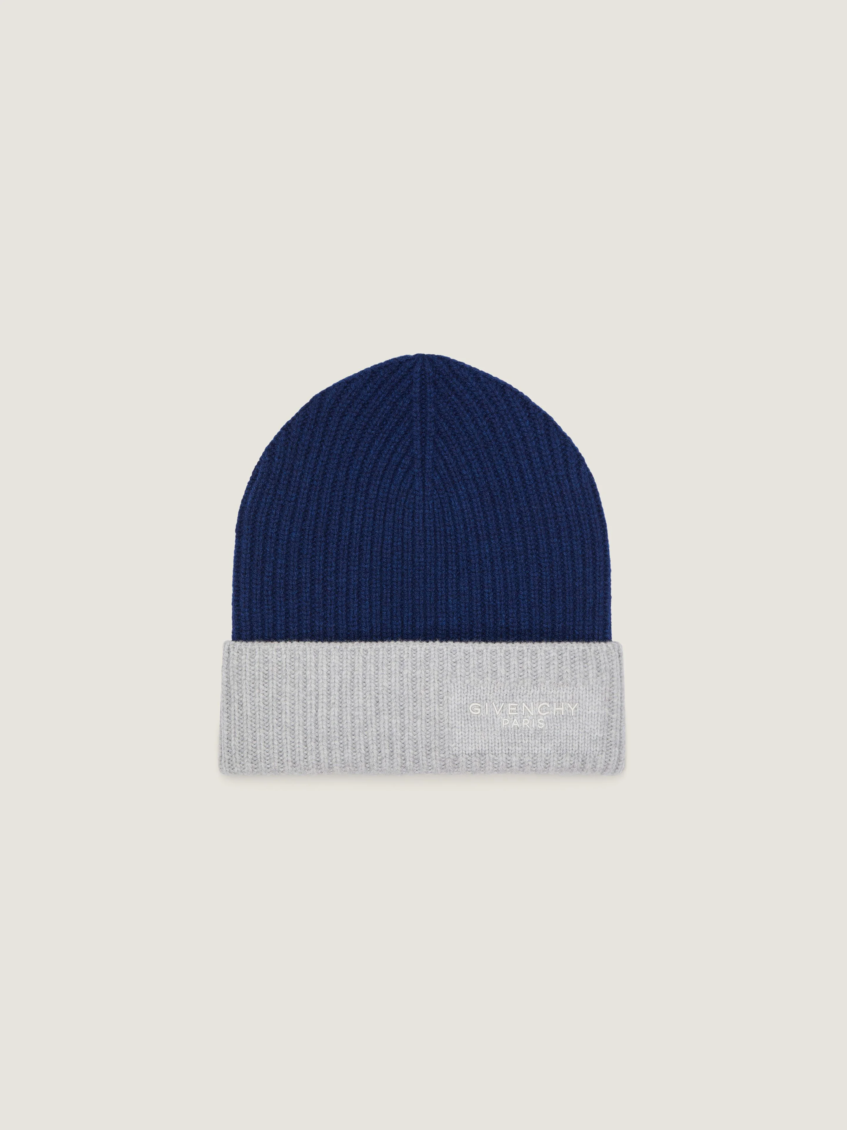 BICOLOR BEANIE IN WOOL AND CASHMERE - 1