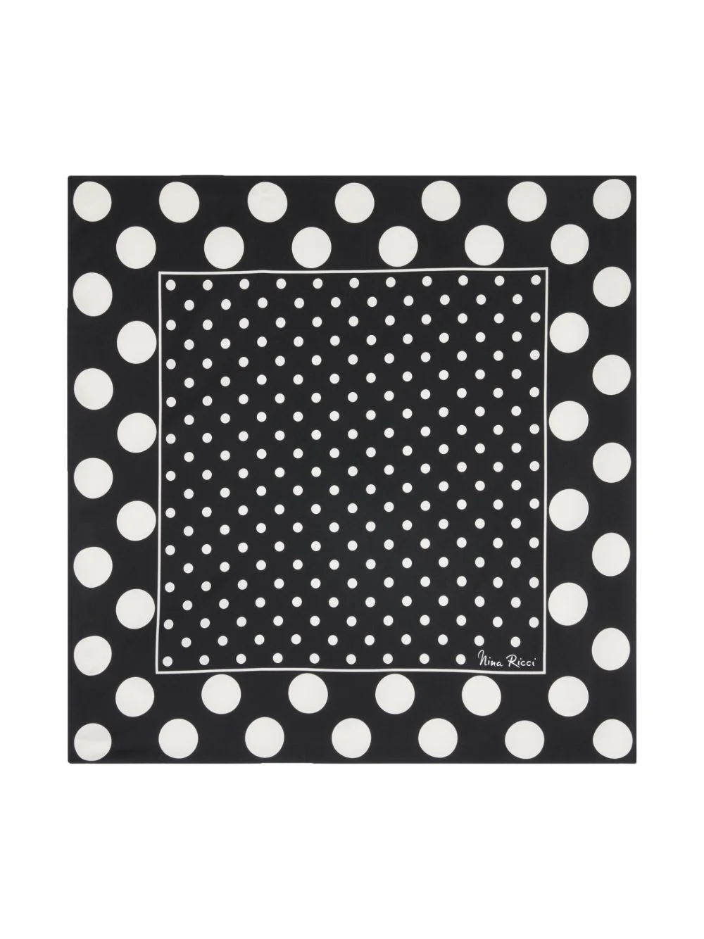 polka-dot silk scarf - 1