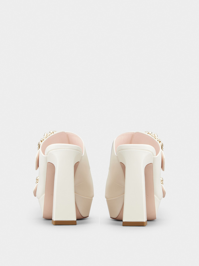 Slidy Viv' Strass Buckle Mules in Nappa Leather 5