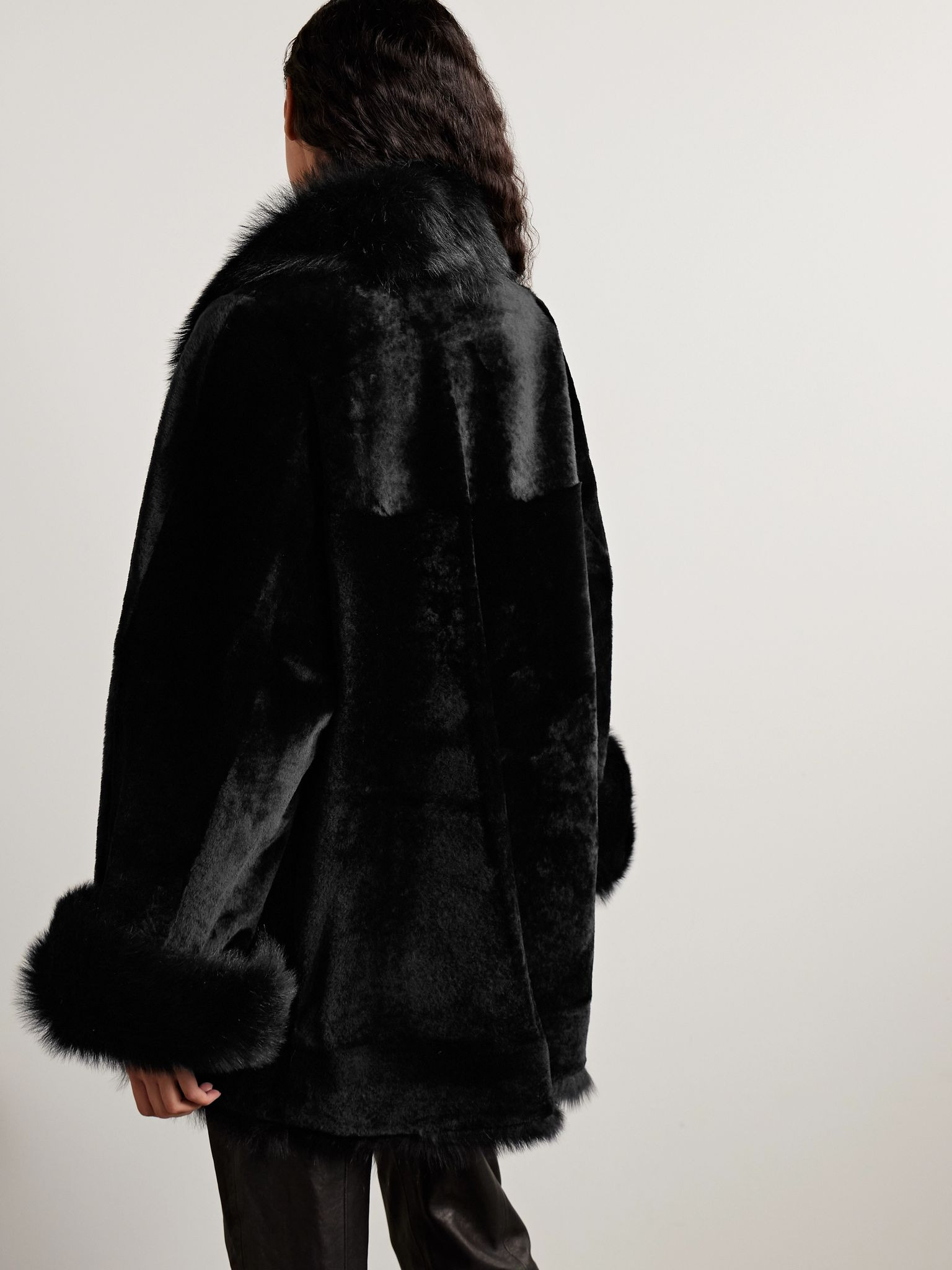 Sima shearling coat Black - 4