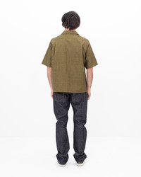visvim KEESEY SP SHIRT S/S (W/SI/LI) KHAKI | REVERSIBLE