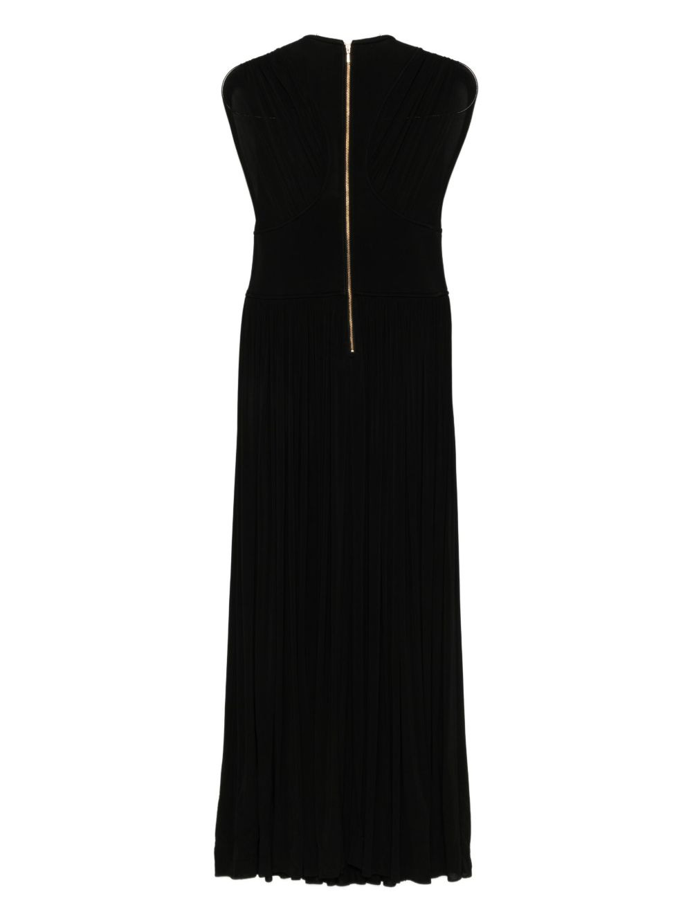 pleated-skirt sleeveless midi dress - 2