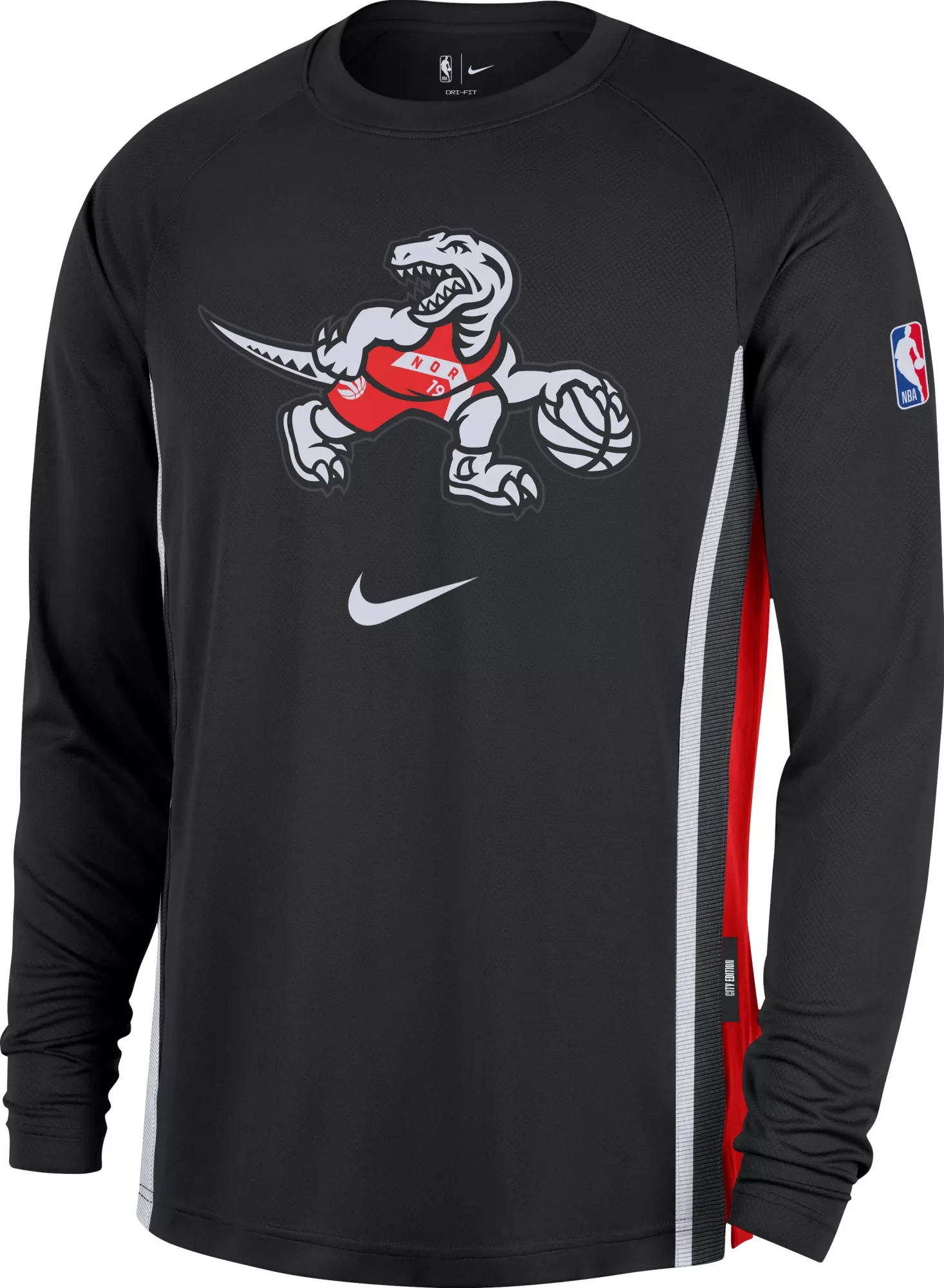 Nike Adult 2025-26 City Edition Toronto Raptors On Court Pregame Long Sleeve Shirt - 1