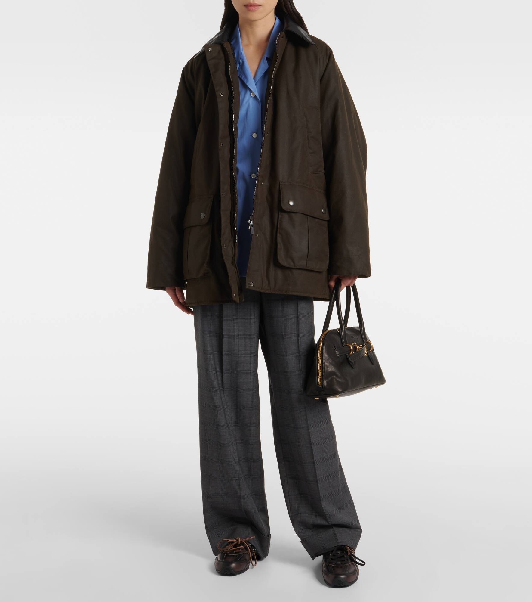 Waxed oversized canvas cotton jacket - 2