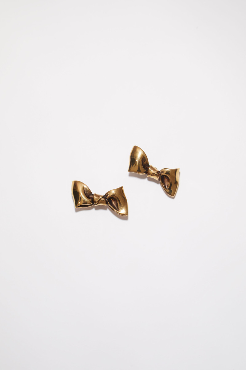Bow earrings - Antique gold 1