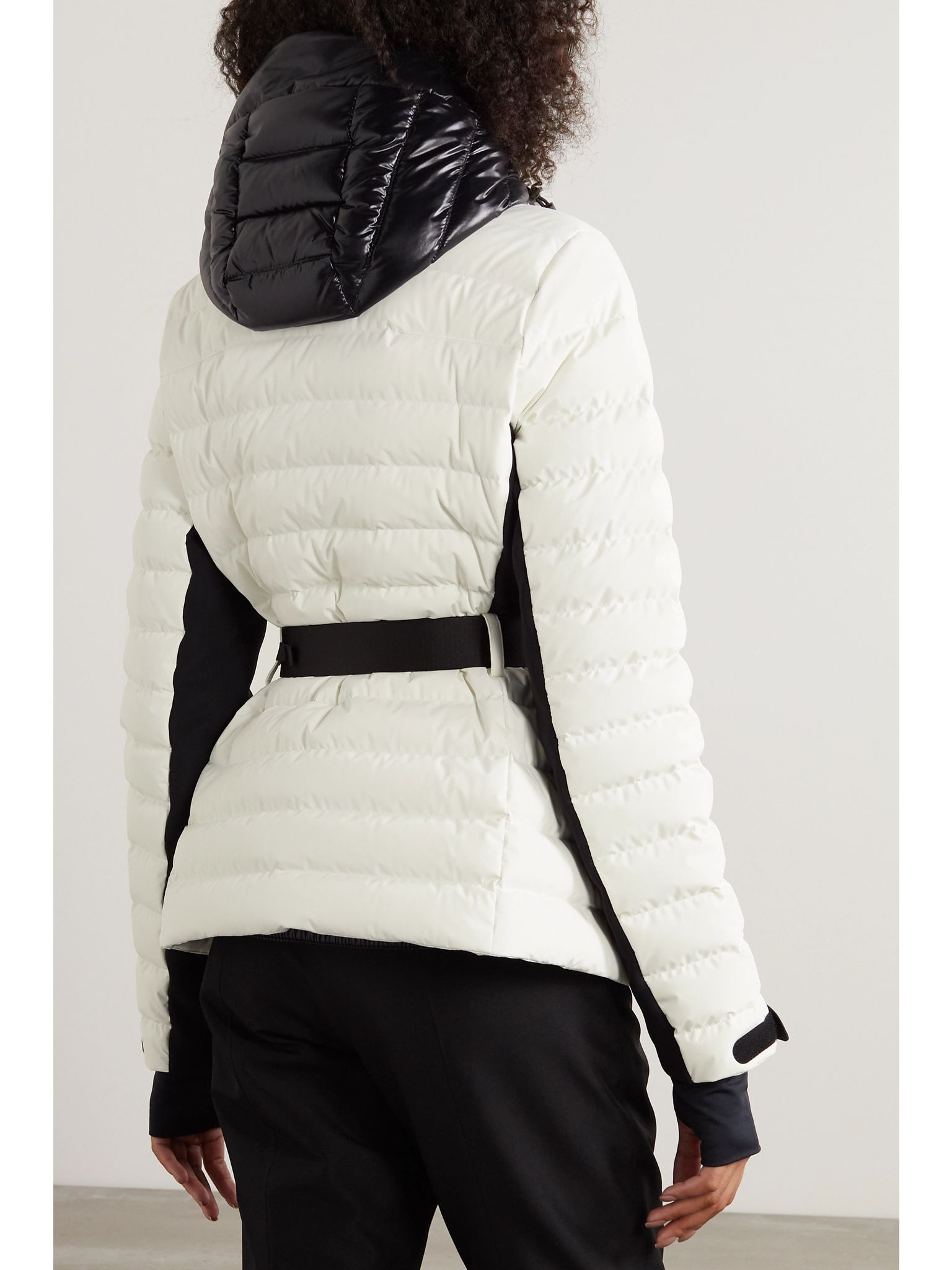 Bruche belted two-tone quilted down ski jacket White - 3