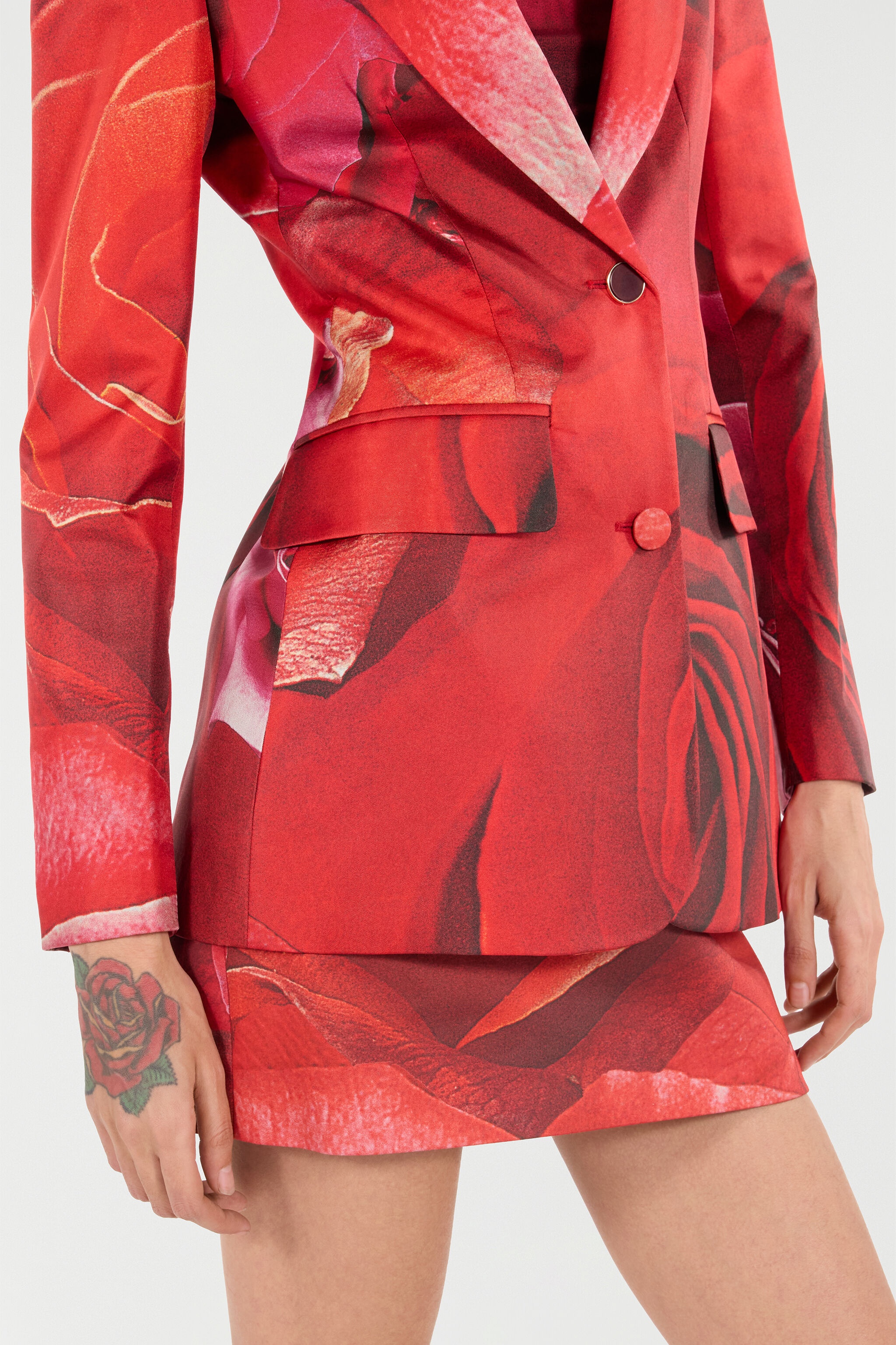 Rose-Print Blazer - 7