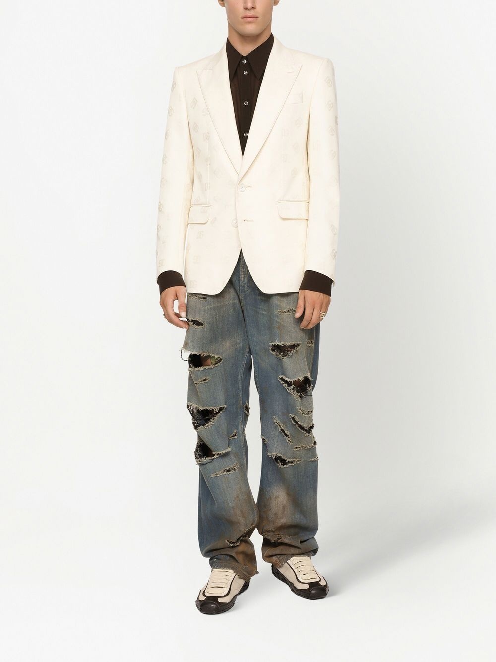 ripped-detail distressed jeans - 3