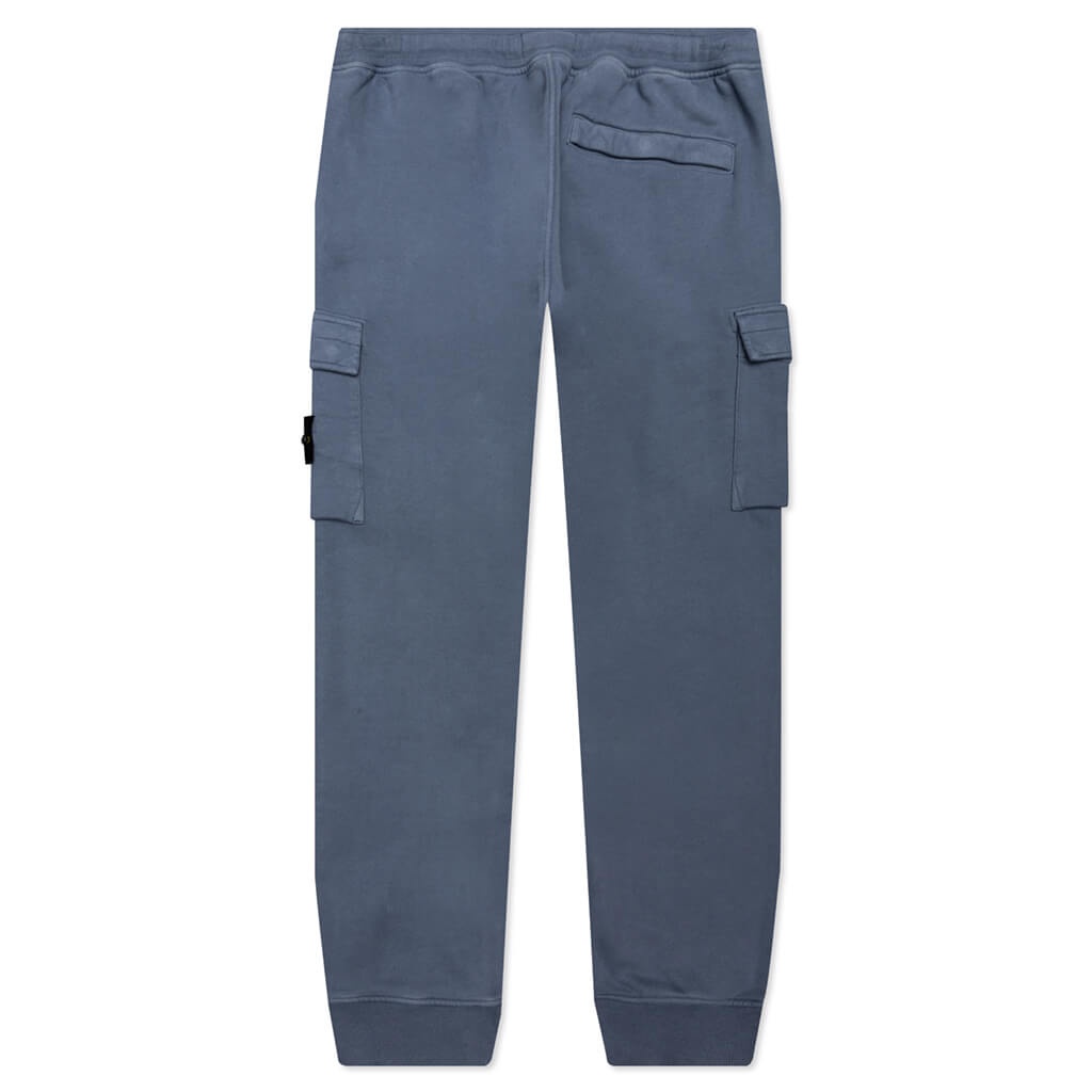 BRUSHED CARGO FLEECE PANTS - AVIO BLUE - 2