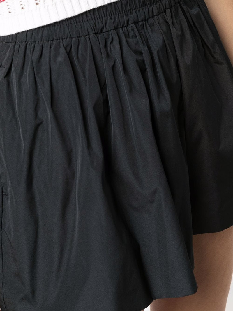 pleated flared shorts 5