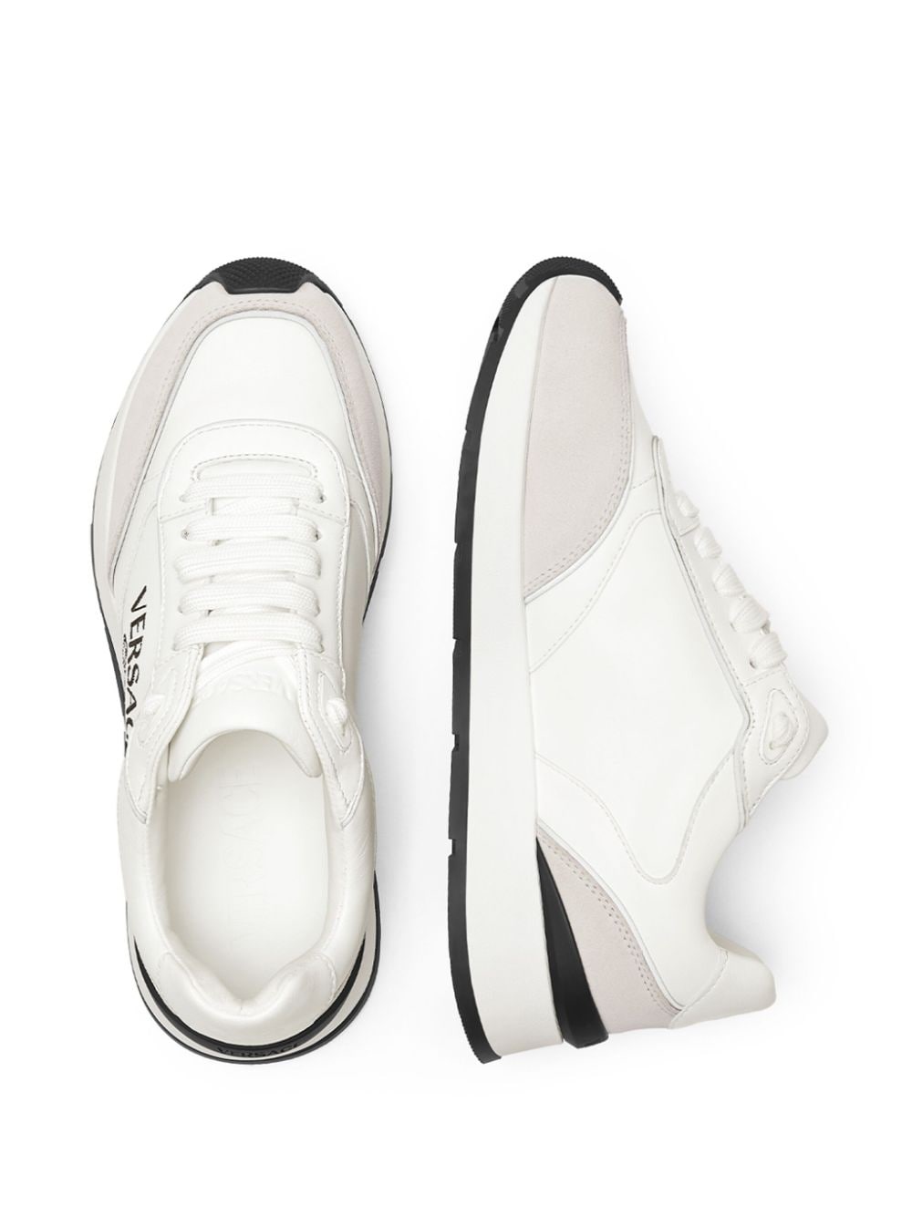 logo-embroidered panelled sneakers - 6