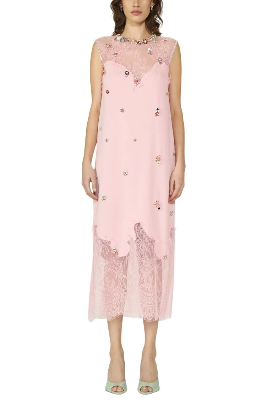 KEEVA CRYSTAL CREPE DRESS - 2