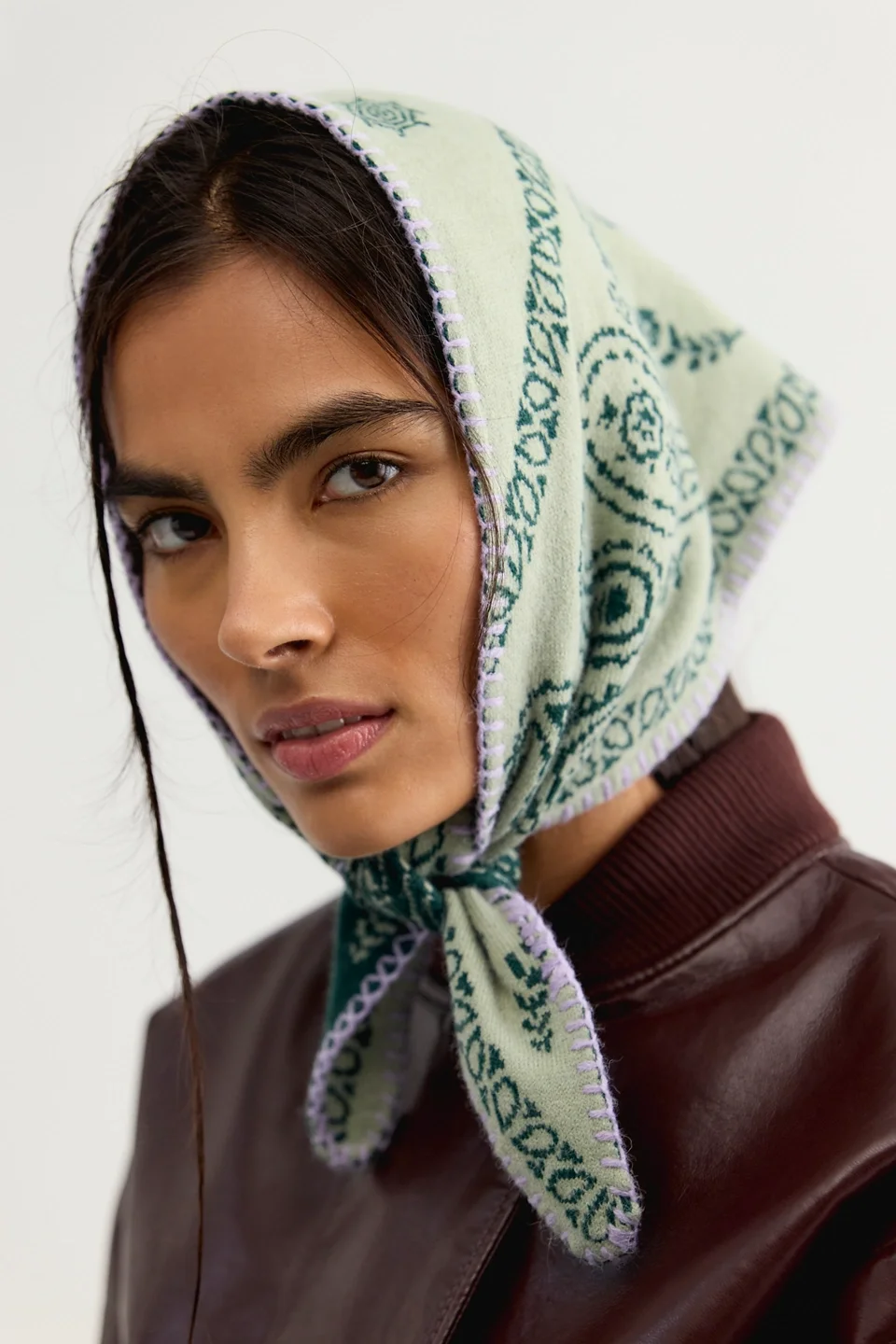 Carmen Knitted Triangle Bandana - 1