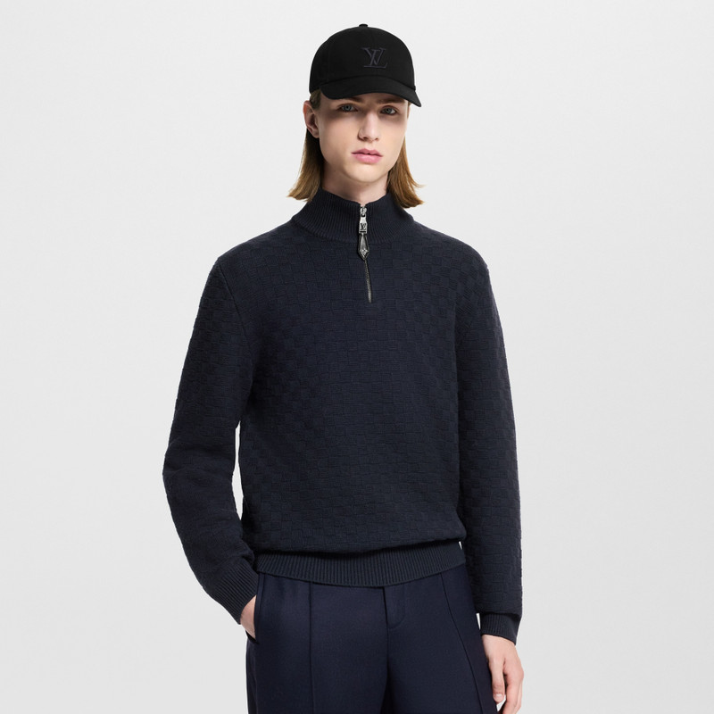 Cashmere-Wool Blend Half-Zip Pullover 3