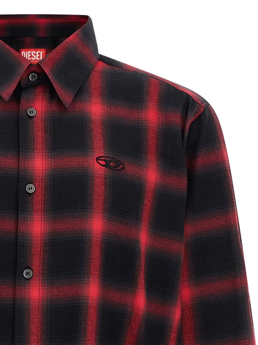 check-pattern logo-embroidered shirt - 5