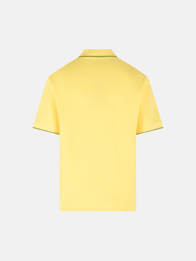 Drôle de Monsieur 'SLOGAN ROSE' YELLOW COTTON POLO SHIRT outlook