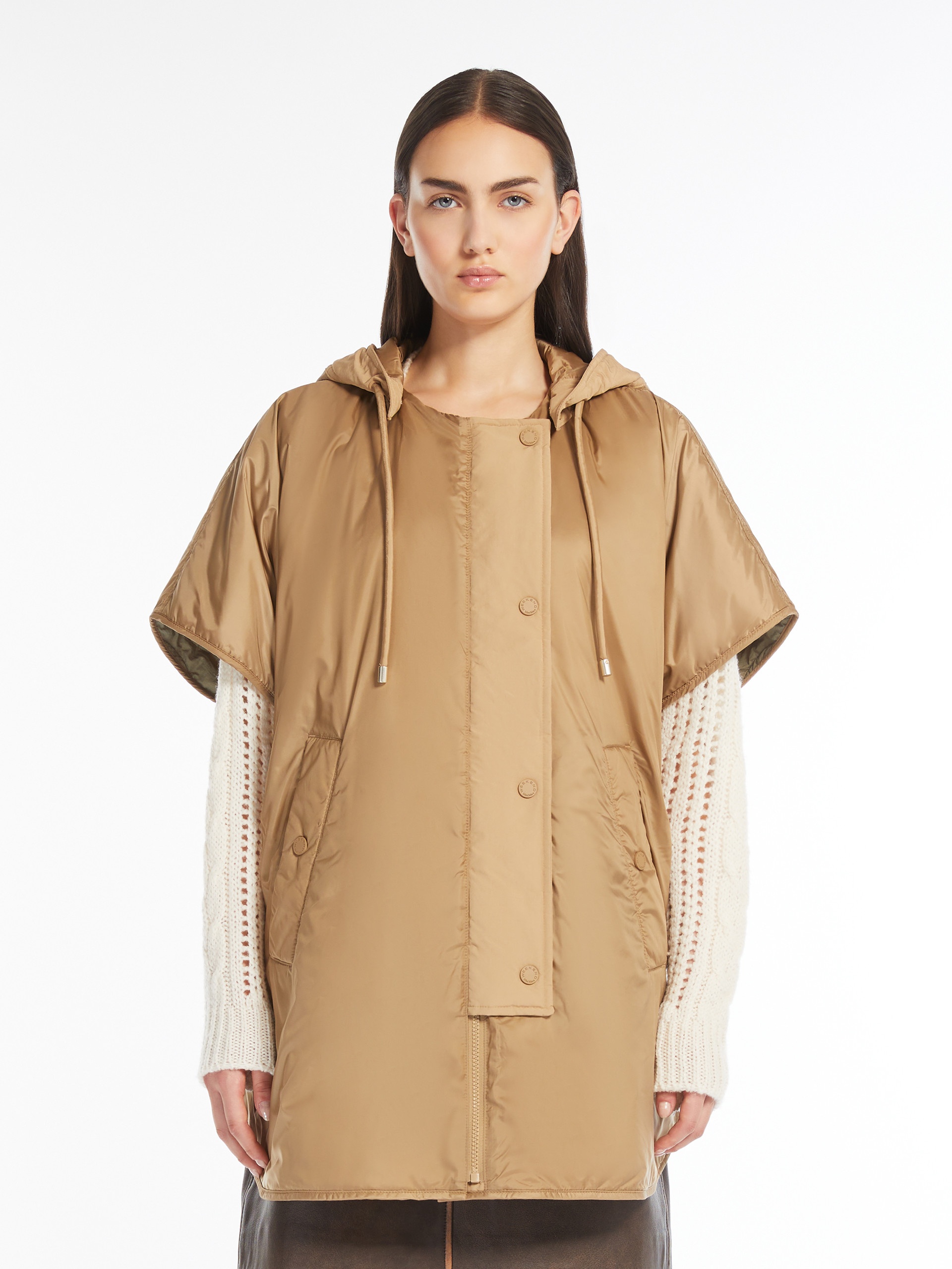EGEMONE Water-repellent reversible canvas cape - 3