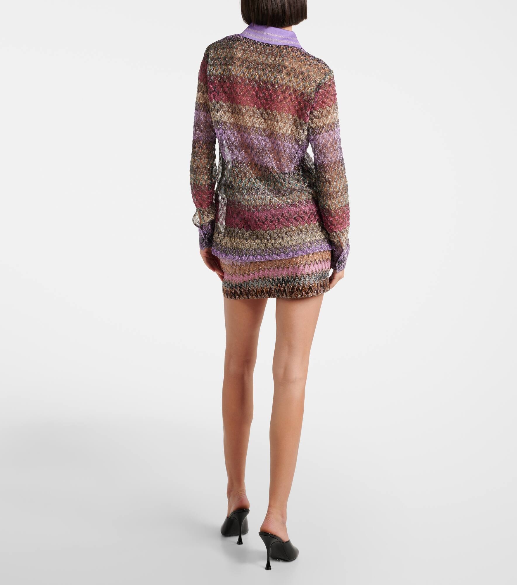 Striped lamé shirt - 3