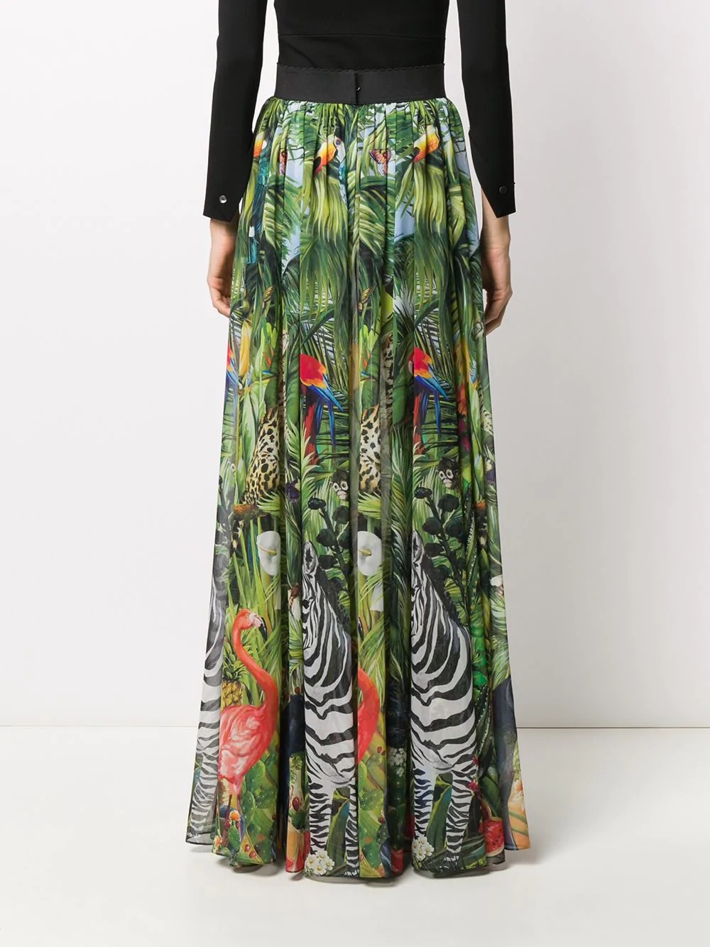 jungle-print maxi skirt - 4