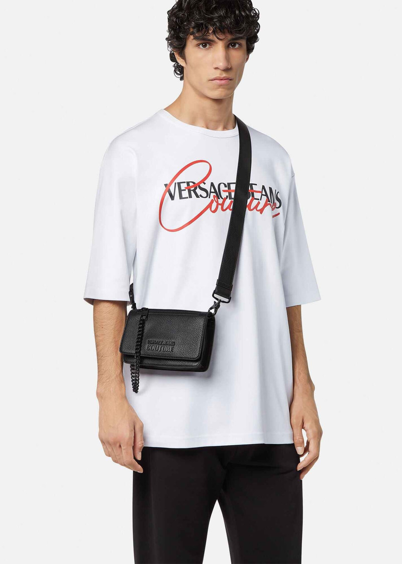 VERSACE JEANS COUTURE Logo Chain Shoulder Bag outlook