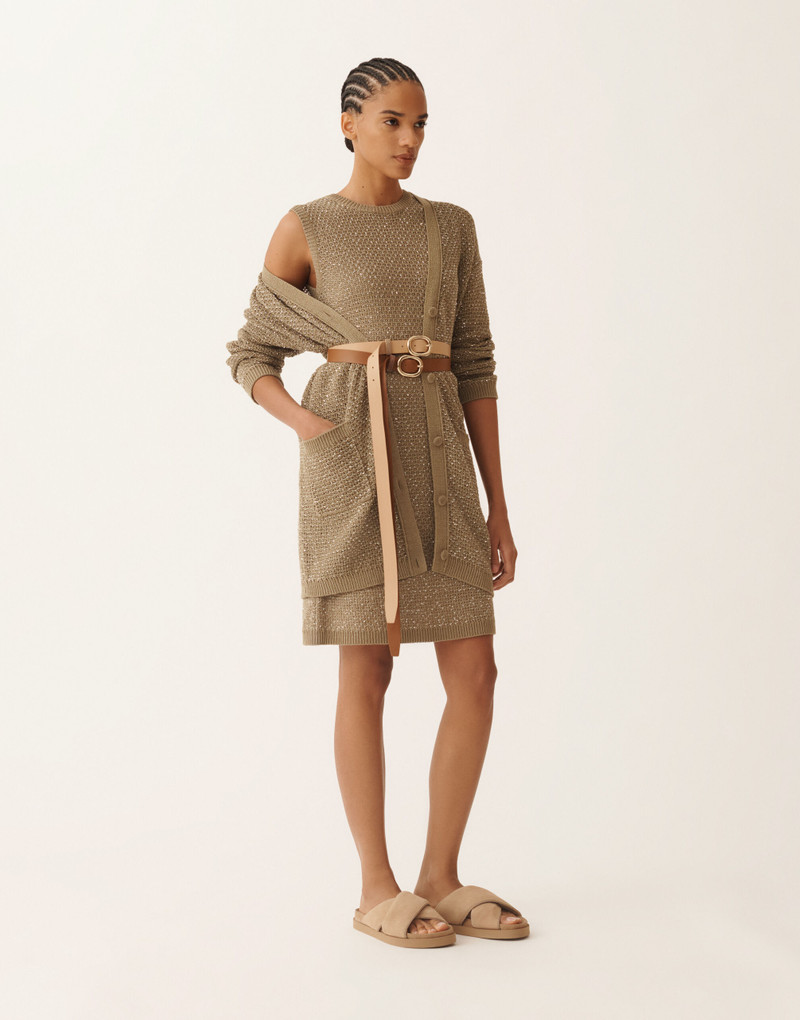 FABIANA FILIPPI Mini dress in cotton tape with sequins outlook