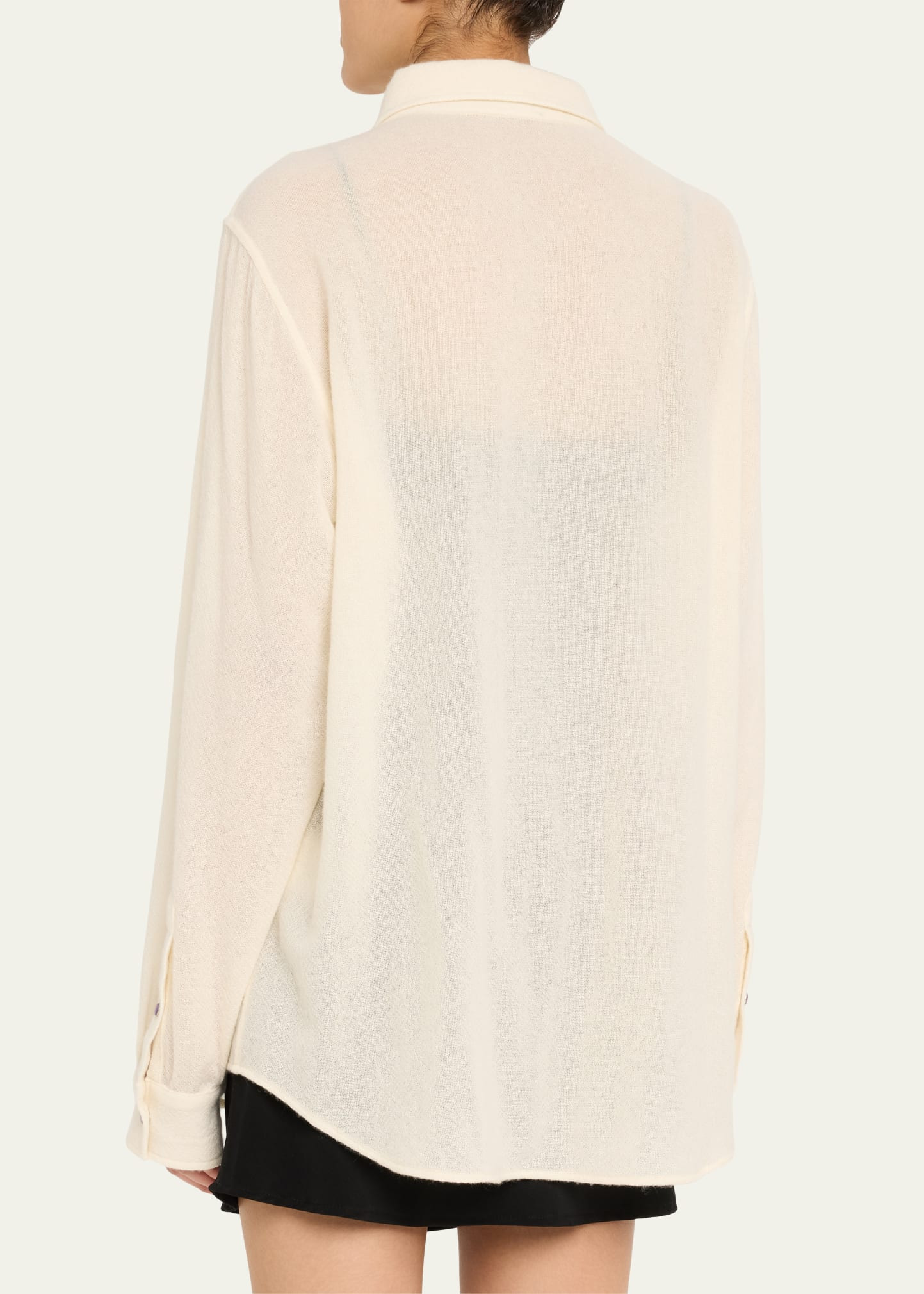 Button Down Gauze Solid Shirt - 3