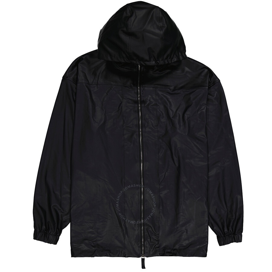 Emporio Armani Black Hooded Technical-jersey Blouson Jacket - 1