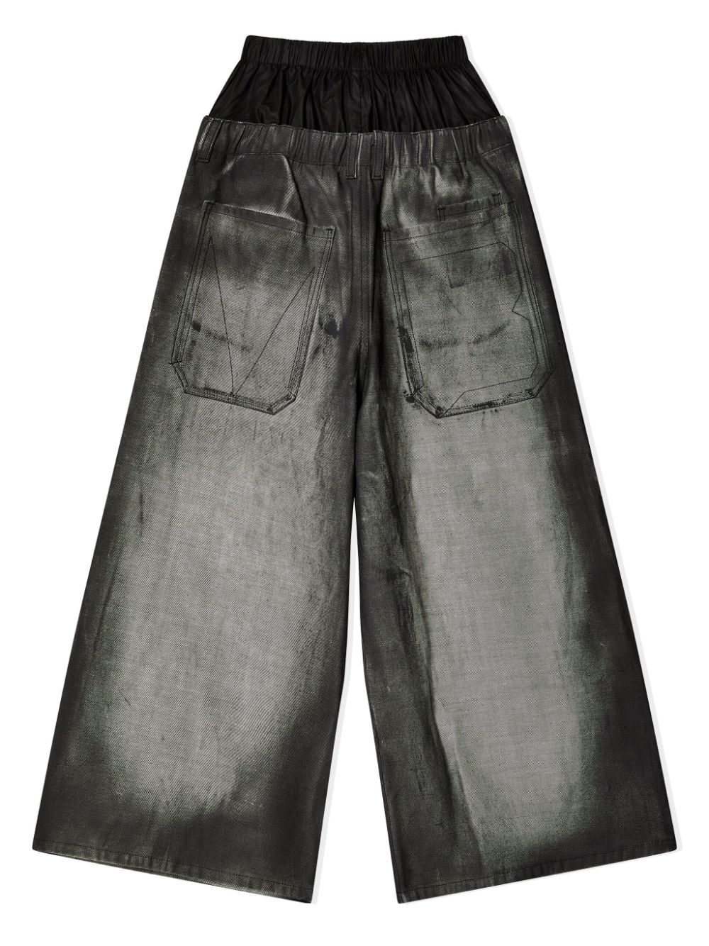 distressed-finish wide-leg jeans - 2
