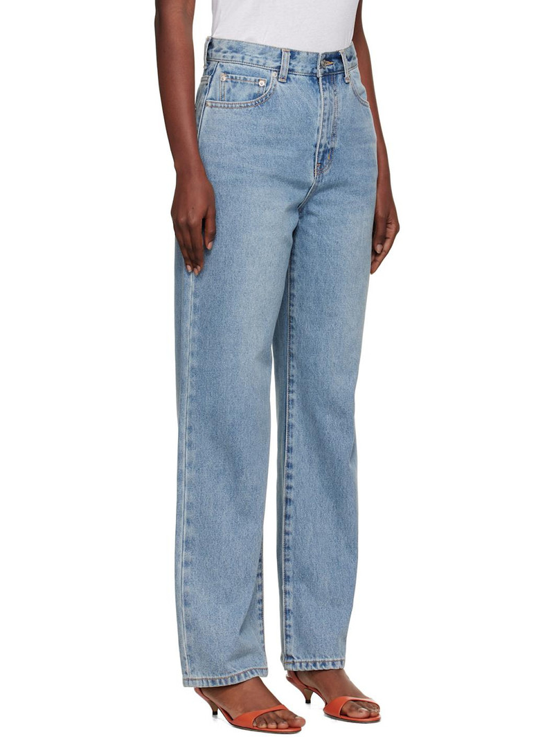 Blue Essential Straight Full Length Jeans 2