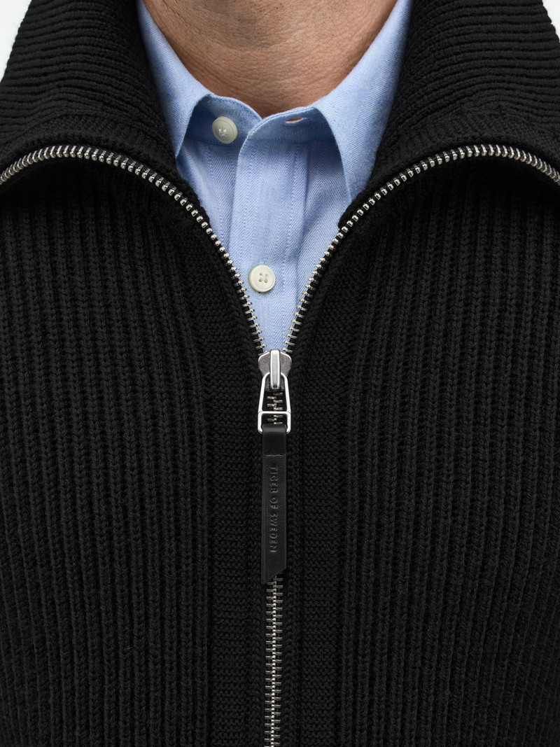 Niall Zip-Up Wool Cardigan 4