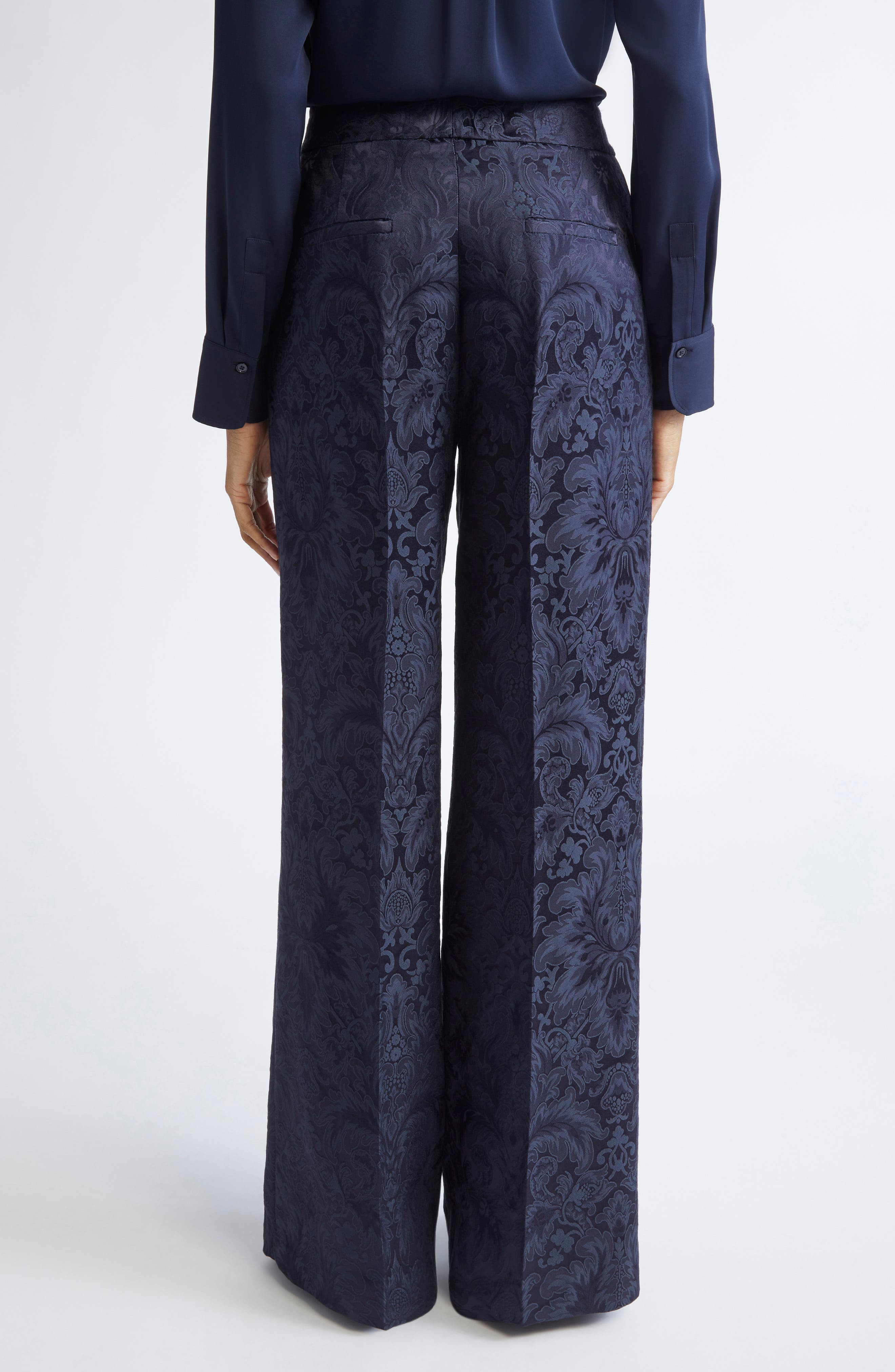 Etro Paisley Jacquard Trousers in Blu Scurissimo 3 at Nordstrom - 3