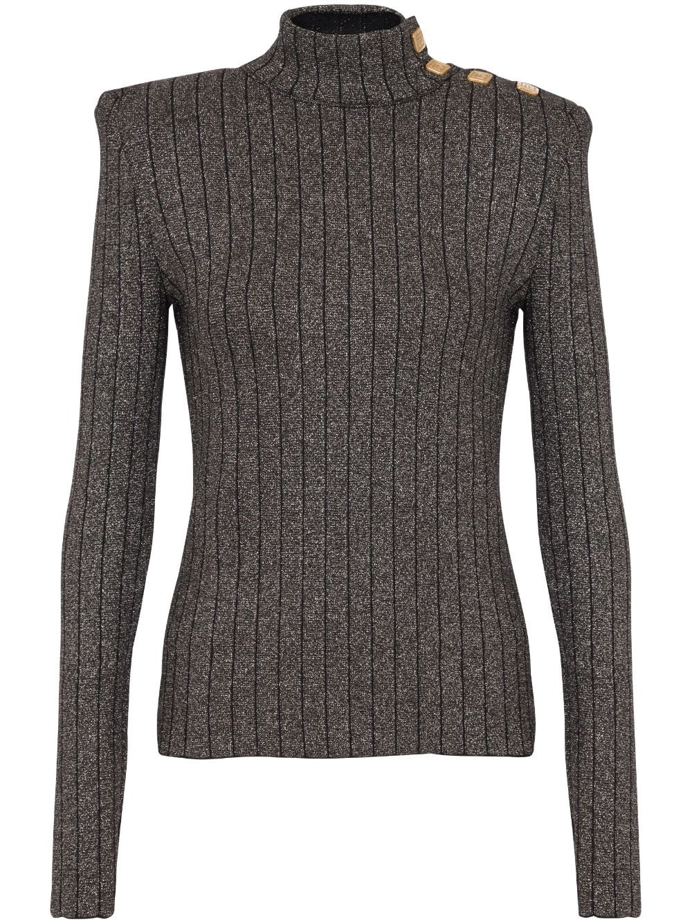 long-sleeve knitted jumper - 1