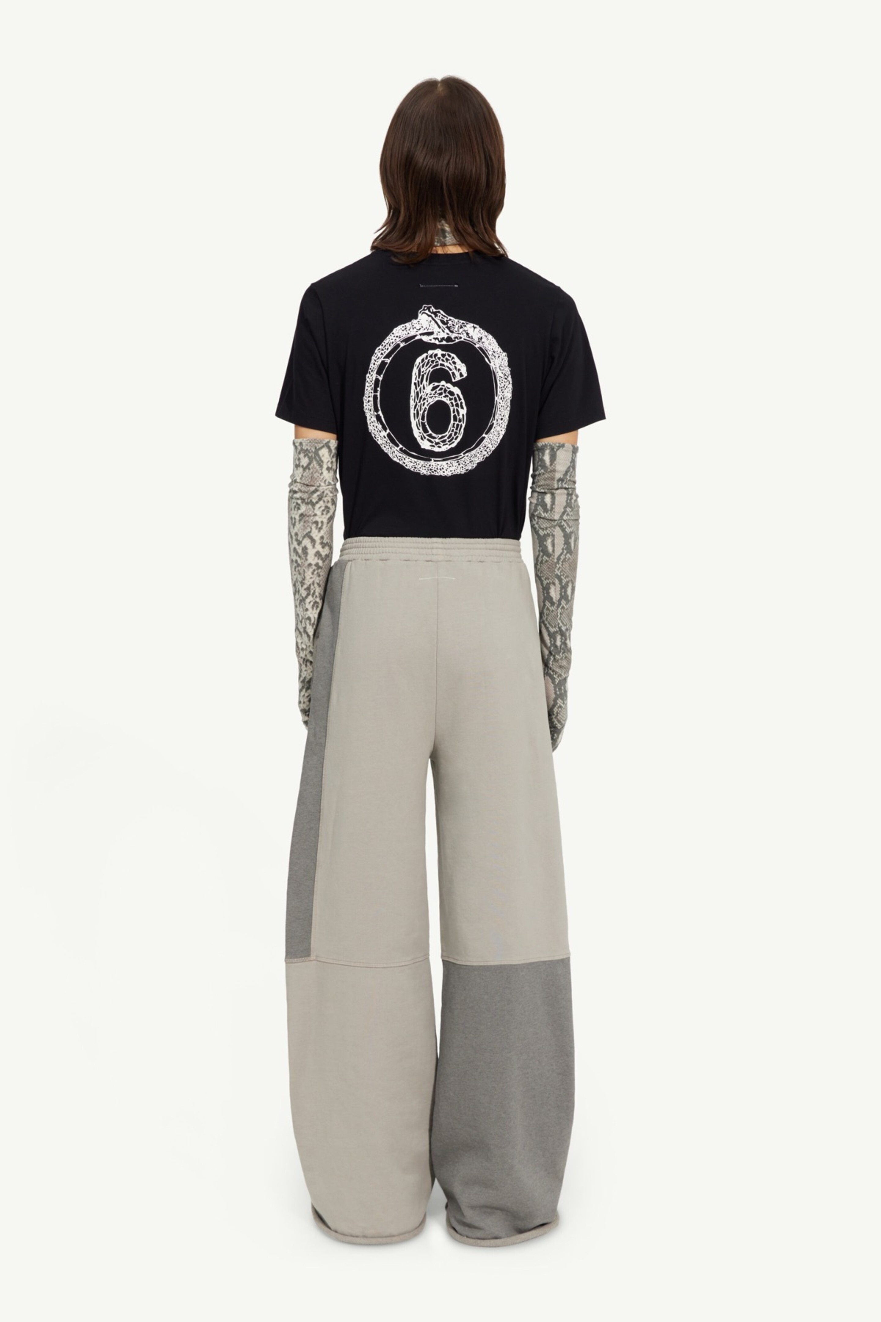 Patchwork cotton sweatpants - 4