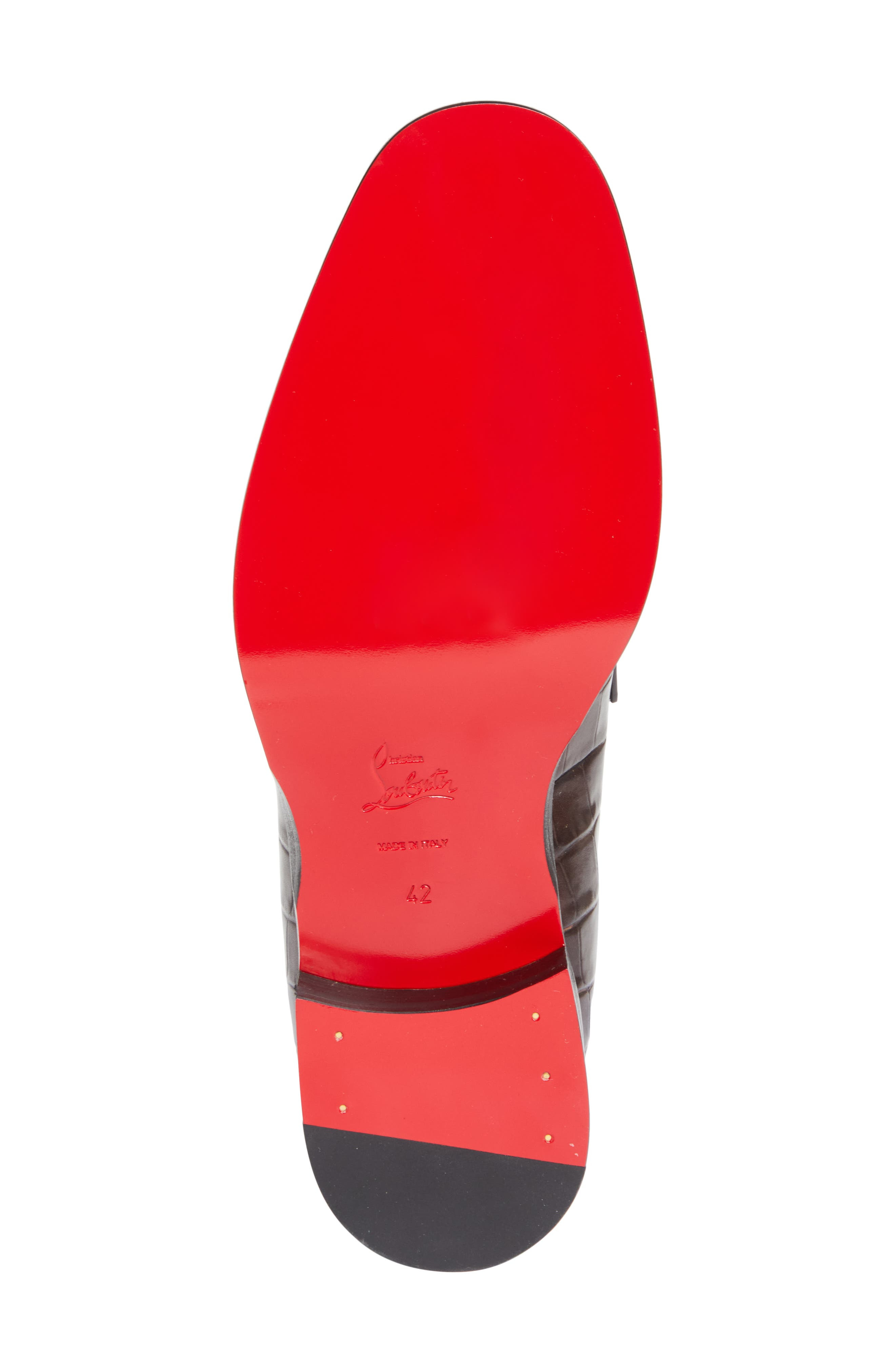 Christian Louboutin Chambelimoc Croc Embossed Loafer in Cosme at Nordstrom - 6