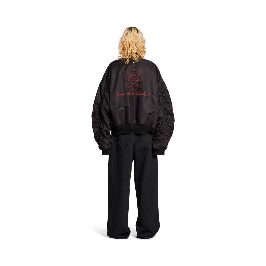Men's Lion Club Varsity Jacket in Black - 4