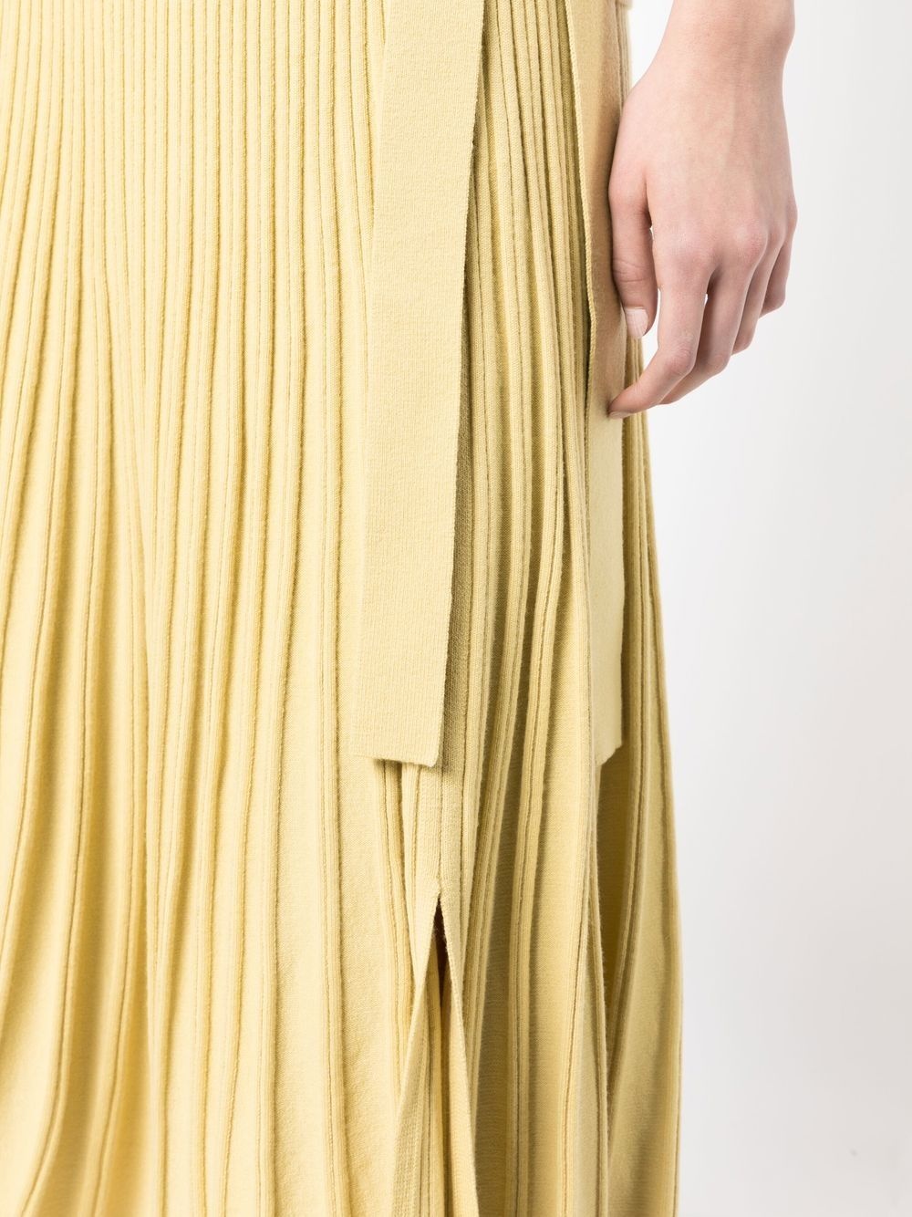 pleated wool-blend midi skirt - 5