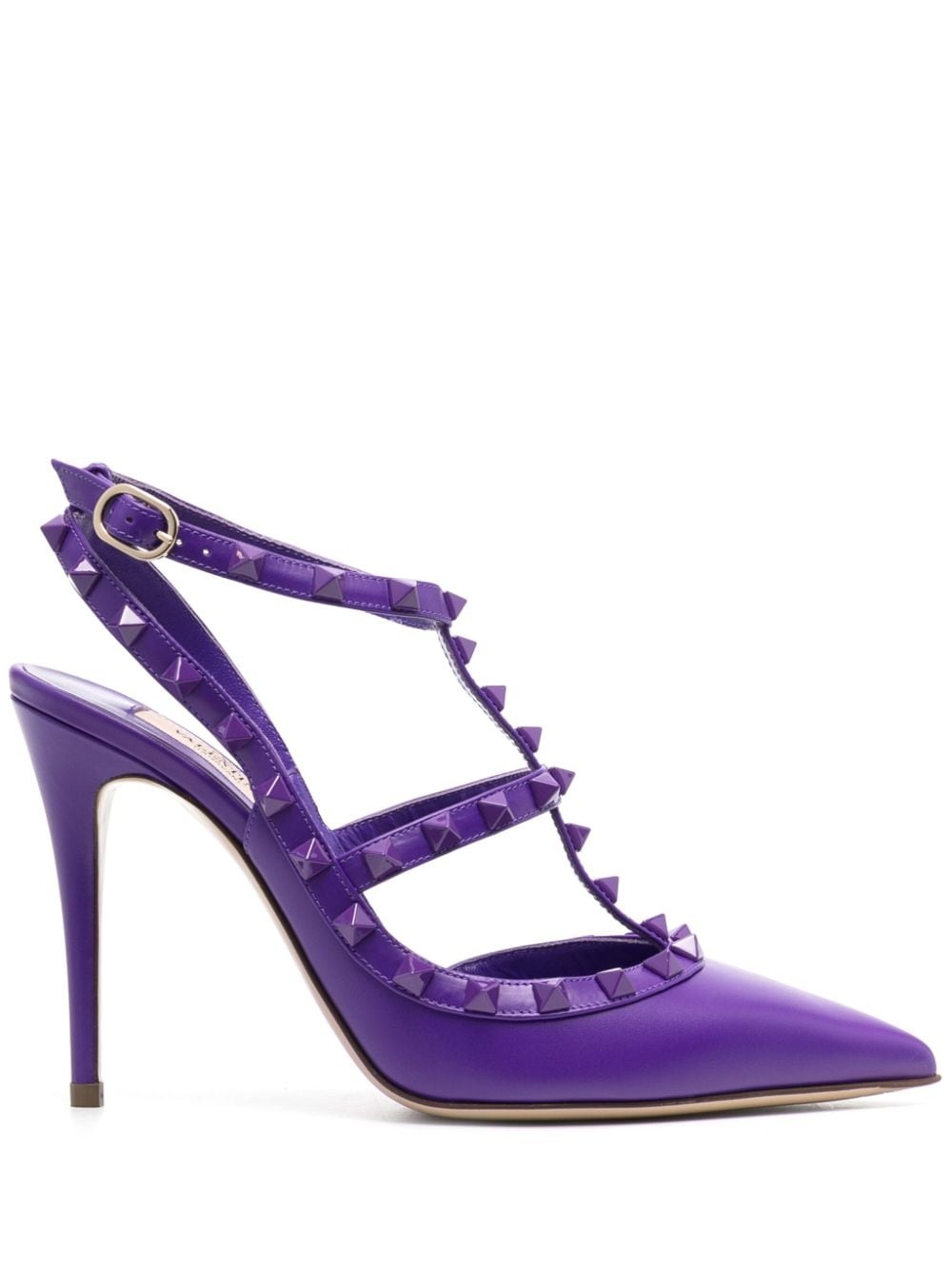 Valentino Garavani Chain 1967 110mm leather sandals - Purple